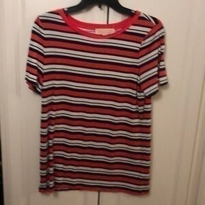 Michael Kors NWT PINK NAVY WHITE SHIRT